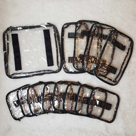 NEW! *The Original ScrapBox* Workbox 13 Piece Set Clear Zippered Storage Pouches - Picture 1 of 14